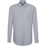 Seidensticker - Regular Fit - Overhemd - Donkerblauw met Wit Gestreept - 100% Katoen