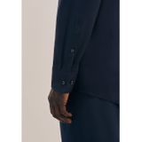 Seidensticker - Overhemd - Strijkvrij - Blauw - Katoen