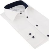 Splendesto - Herenoverhemd - Wit - Katoen - Strijkvrij