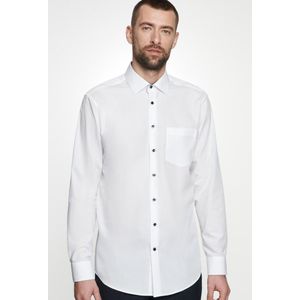 Seidensticker - Regular Fit Overhemd - Wit - Strijkvrij - 100% Katoen