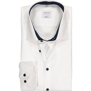Splendesto - Herenoverhemd - Wit - Katoen - Strijkvrij