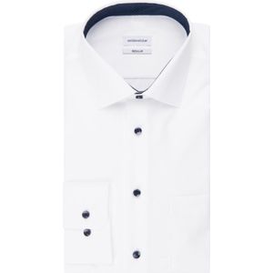 Seidensticker - Herenhemd - Wit - 100% Katoen - Regular Fit