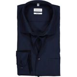 Seidensticker - Regular Fit Overhemd - Donkerblauw - Strijkvrij - 100% Katoen