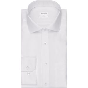 Seidensticker - Herenoverhemd - Wit - 100% Katoen - Regular Fit