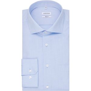 Seidensticker - Fijn Oxford Overhemd - Lichtblauw - 100% Katoen - Regular Fit