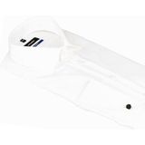 Seidensticker shaped fit overhemd, smoking overhemd dubbele manchet, popeline, beige