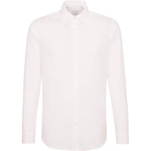 Seidensticker - Shaped Fit - Smoking Overhemd - Wit - Poplin - Strijkvrij