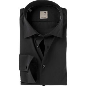 Herenoverhemd - Zwart - 100% Katoen - Slim Fit