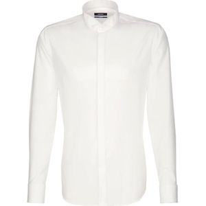 Seidensticker - Shaped Fit - Smoking Overhemd - Beige - Popeline