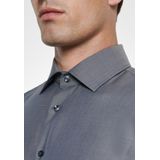 Seidensticker - Shaped Fit Overhemd - Antraciet Fil a Fil - Strijkvrij - 100% Katoen