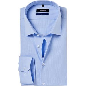 Seidensticker - Tailored Overhemd - Lichtblauw - Katoen - Strijkvrij