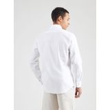 Seidensticker - Wit Effen Overhemd - 100% Katoen - Kent Kraag - Lange Mouwen