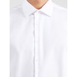 Seidensticker - Wit Effen Overhemd - 100% Katoen - Kent Kraag - Lange Mouwen