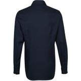 Seidensticker - Blauw Effen - Overhemd - 100% Katoen - Kent Kraag