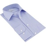 Seidensticker - Blauw Geruit Overhemd - 100% Katoen - Kent Kraag