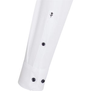 Seidensticker - Overhemd - Wit - Chambray - Getailleerde Pasvorm