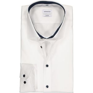 Seidensticker - Shaped Fit Overhemd - Wit - 100% Katoen - Strijkvrij
