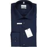 Seidensticker - Overhemd - Navy - Katoen - Shaped Fit