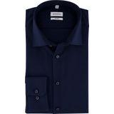 Seidensticker - Overhemd - Navy - Katoen - Shaped Fit