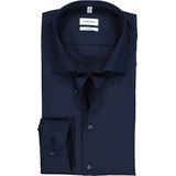 Seidensticker - Overhemd - Navy - Katoen - Shaped Fit