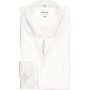 Seidensticker - Shaped Fit - Overhemd - Wit - Button-down Kraag