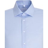 Zijden Sticker - Herenoverhemd - Blauw - 100% Katoen - Slim Fit