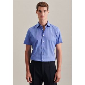 Overhemden - Lichtblauw - 100% Katoen - Slim Fit - Korte Mouwen