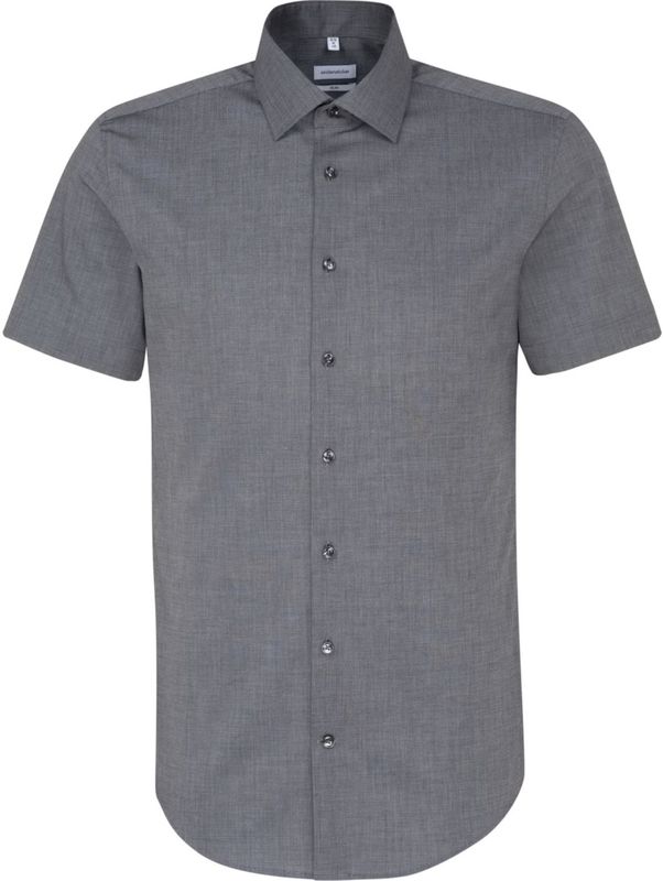 Seidensticker - Slim Fit Overhemd - Blauw - Katoen