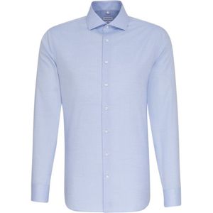 Seidensticker - Getailleerd Overhemd - Chambray - Strijkloos - Parelmoerknoppen