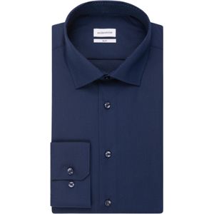 Chemise - Blauw - Katoen - Infroissabel