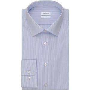 Seidensticker - Zakelijk Overhemd - Strijkvrij - Kent Kraag - Lange Mouwen - 100% Katoen - Lichtblauw