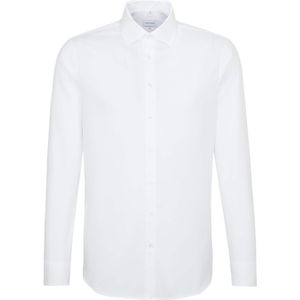 Seidensticker Heren Business overhemd slim fit overhemd, wit (wit 01), 37 heren, Wit.