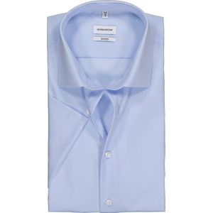 Seidensticker - Shaped Fit Overhemd - Lichtblauw - 100% Strijkvrij Katoen