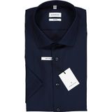 Seidensticker - Shaped Fit Overhemd - Donkerblauw - Strijkvrij - 100% Katoen