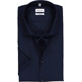 Seidensticker - Shaped Fit Overhemd - Donkerblauw - Strijkvrij - 100% Katoen