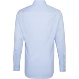 Seidensticker - Blauw Effen - Overhemd - 100% Katoen - Kent Kraag