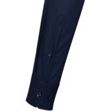 Seidensticker - Blauw Effen - Overhemd - 100% Katoen - Kent Kraag