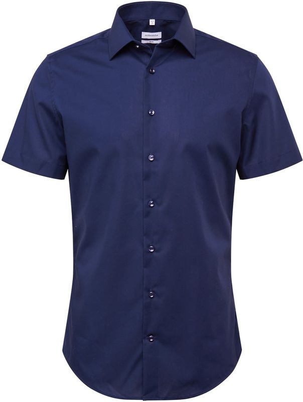 Seidensticker - Overhemd - Effen Chambray - Strijkloos - Klassieke Kent-kraag