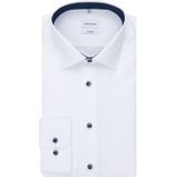 Overhemd - Wit - Katoen - Extra Lange Mouwen - Kentkraag - Tailored Fit