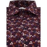 Seidensticker - Regular Overhemd - Bordeaux - Katoen