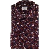 Seidensticker - Regular Overhemd - Bordeaux - Katoen
