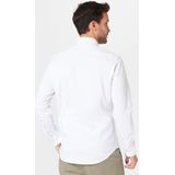 Seidensticker - Herenoverhemd - Wit - Koperstof - Slim Fit