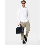 Seidensticker - Herenoverhemd - Wit - Koperstof - Slim Fit