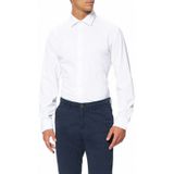 Seidensticker - Herenoverhemd - Wit - Koperstof - Slim Fit