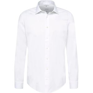 Seidensticker - Slim Fit Overhemd - Wit - Twill - Strijkvriendelijk