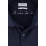 Seidensticker - Slim Fit Overhemd - Blauw - Strijkvriendelijk - Twill