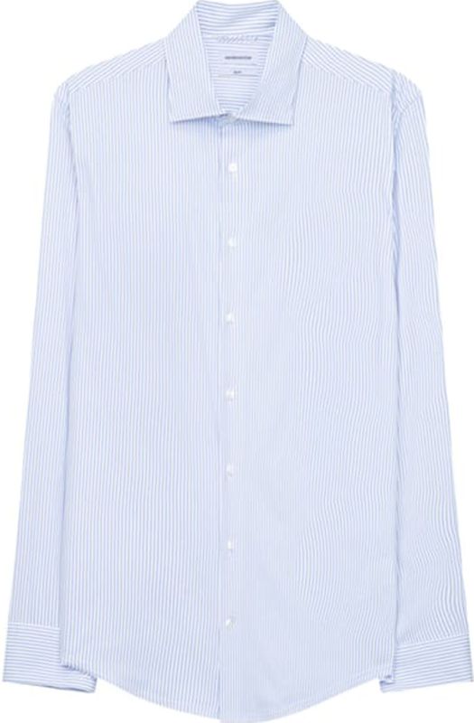 Seidensticker - Slim Fit - Overhemd - Blauw Gestreept