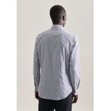 Seidensticker slim fit overhemd, popeline, blauw gestreept 36