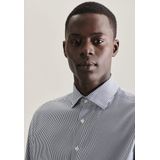 Seidensticker slim fit overhemd, popeline, blauw gestreept 36