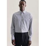 Seidensticker slim fit overhemd, popeline, blauw gestreept 36